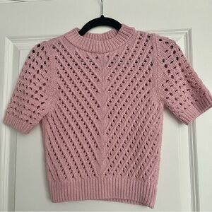Mango Openwork Knit Top